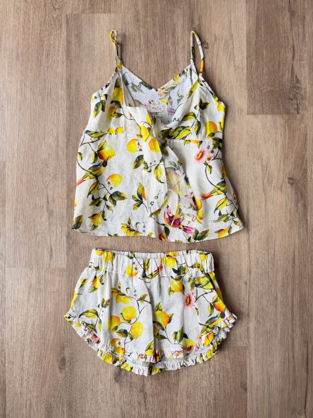 THE LAZY POET Rosie Palermo Eterno Floral Linen Pajamas SMALL